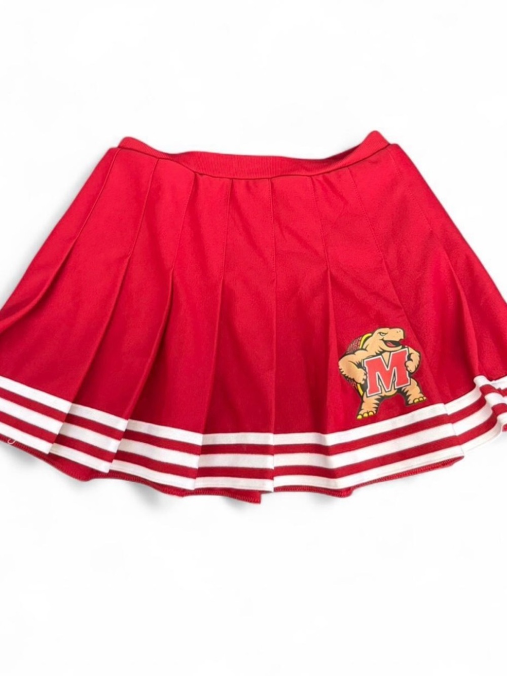 Lo + Jo UMD Red Pleated Mini Skirt with Mascot Double-Lined